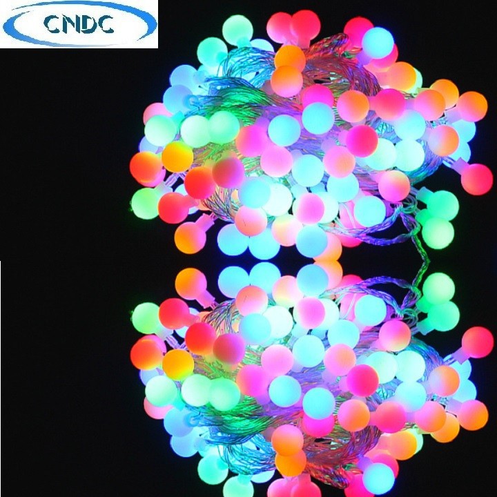 Dây đèn led tròn nháy nhiều màu 10m - 100 đèn có đuôi nối dài