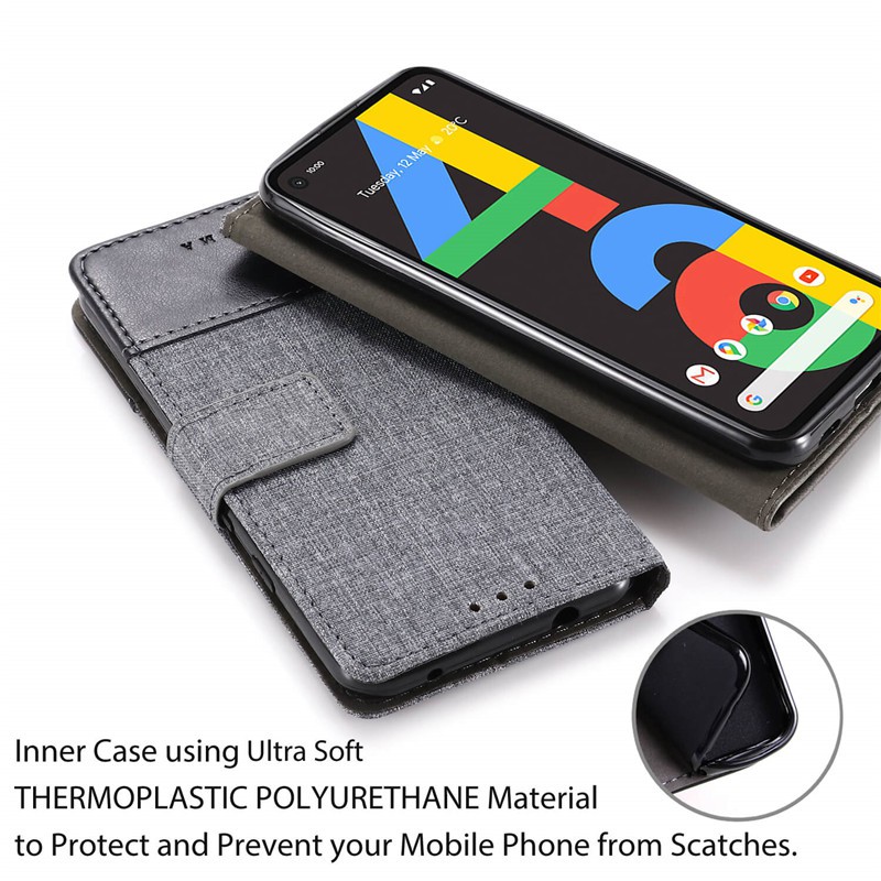 Bao Da Điện Thoại Nắp Lật Chất Liệu Canvas Cho Google Pixel 4xl 3a Xl 4a 3xl Xl2 2 3 4 5xl