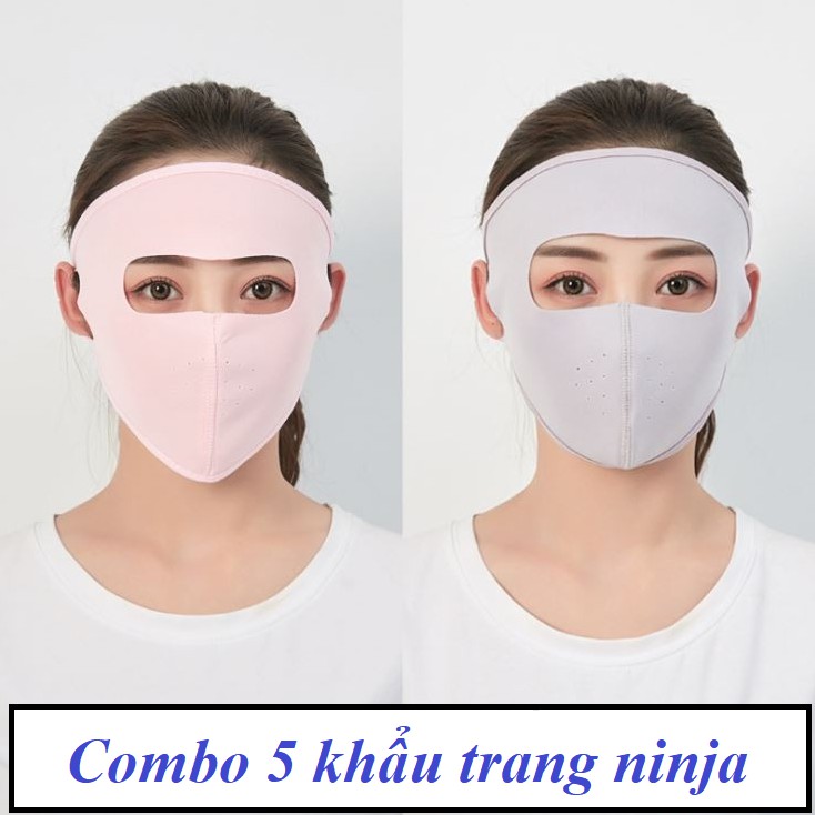 Combo 5 khẩu trang ninja mix các màu | WebRaoVat - webraovat.net.vn