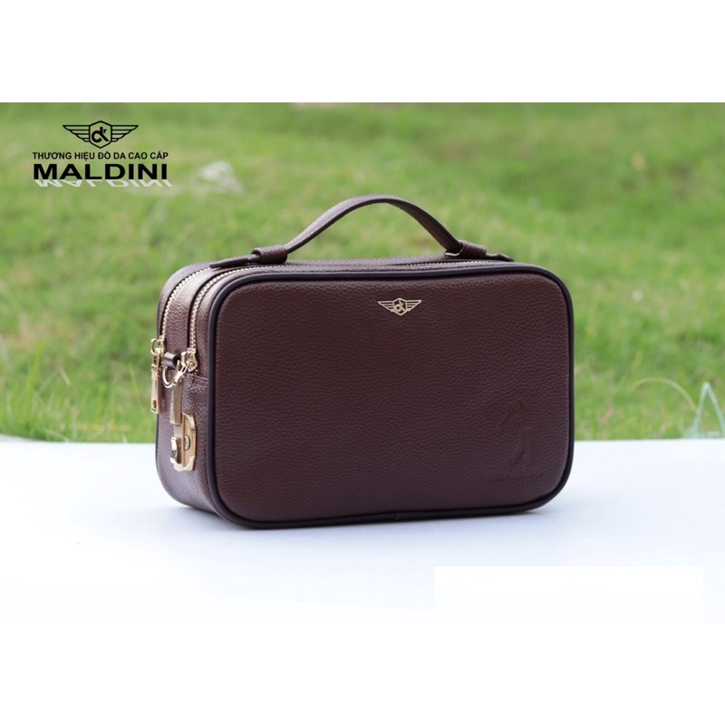 Túi Clutch Cầm Tay Golf - Túi 2 Ngăn Da Bò Thật Có Khoá Số - Hàng Chính Hãng Maldini