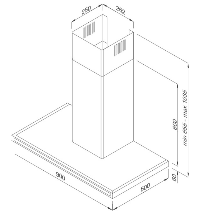 Máy Hút Mùi Áp Tường Malloca ZETA K1573 - Công suất hút 850m3/h - Ngang 90cm