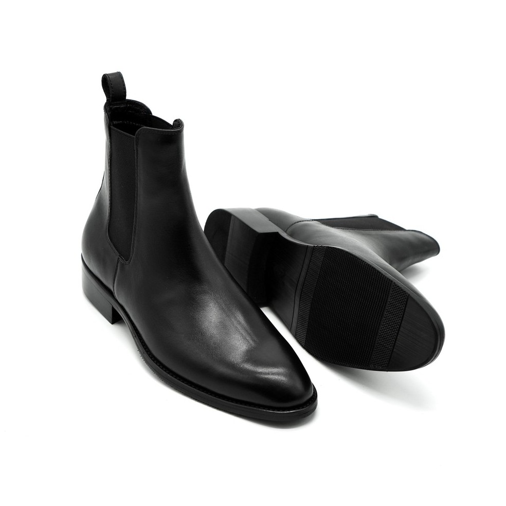 Giày Chelsea boots classic JOG04 - da bò nguyên tấm , cao cổ , tăng chiều cao cho nam ( T1 )