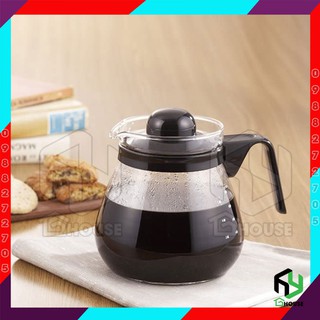 Bình pha cà phê, ấm pha trà thủy tinh cao cấp, chịu nhiệt đổ nước nóng không vỡ IWAKI - 1L - KT7966BK2
