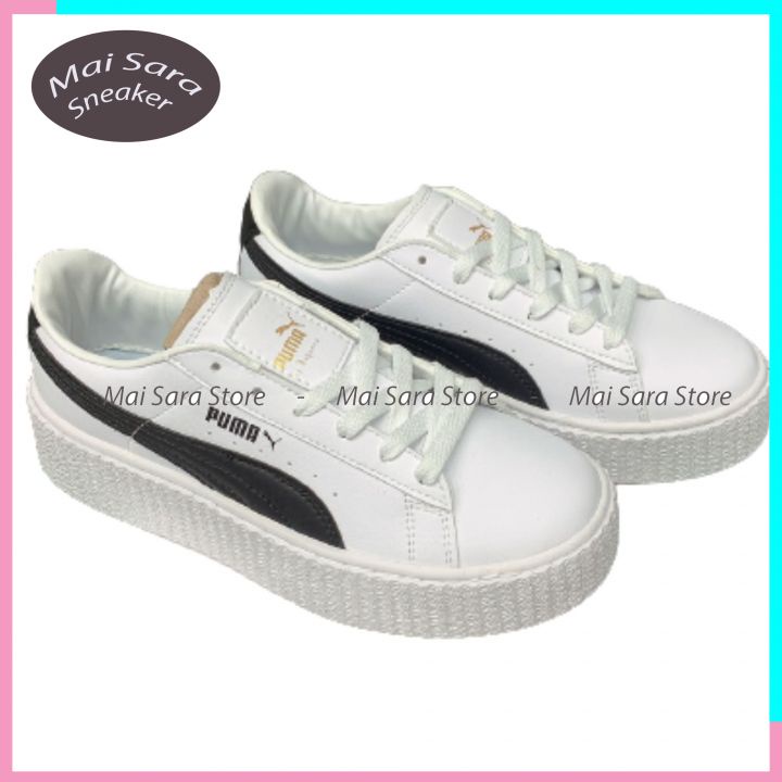 Giày puma trắng sọc đen, giày thể thao tăng chiều cao  mới full phụ kiện hàng cao cấp, full size 36-43 Mai sara | BigBuy360 - bigbuy360.vn