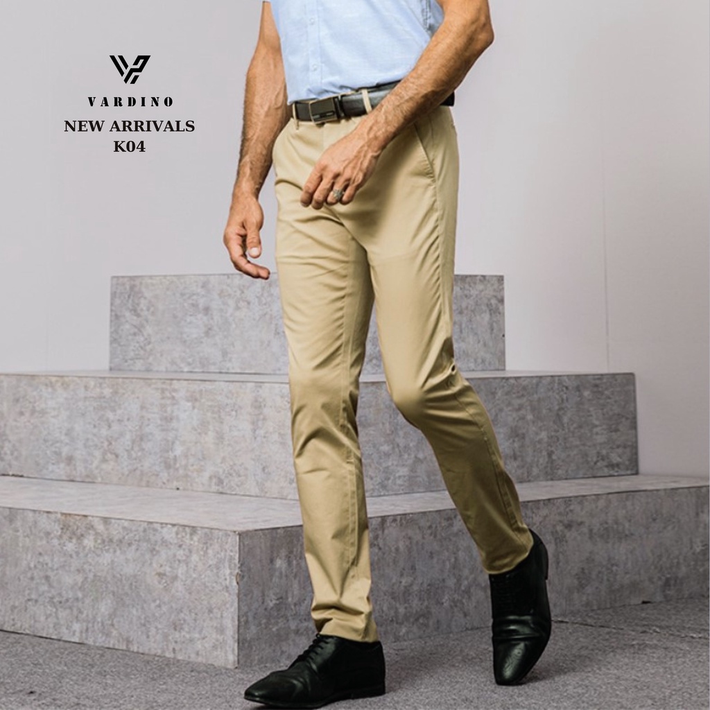 Quần kaki nam trung niên Vardino mỏng nhẹ ống 18 đến 22 kiểu công sở form dáng suông rộng chất mịn màu xanh than K01