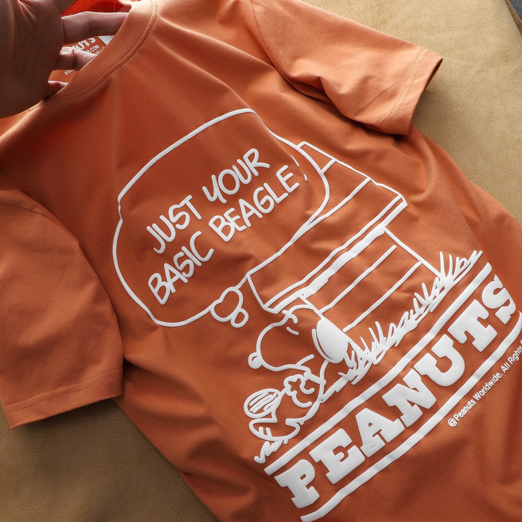 Áo thun thời trang unisex, họa tiết hoạt hình SNOPPY siêu cute, chất cotton dệt đồng bo cực đẹp 1991