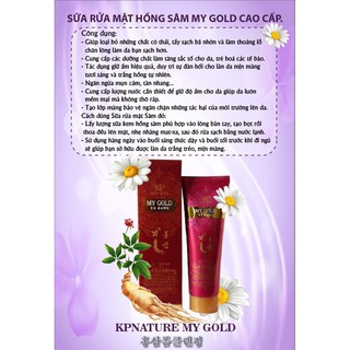 SỮA RỬA MẶT NHÂN SÂM HÀN QUỐC 130ml