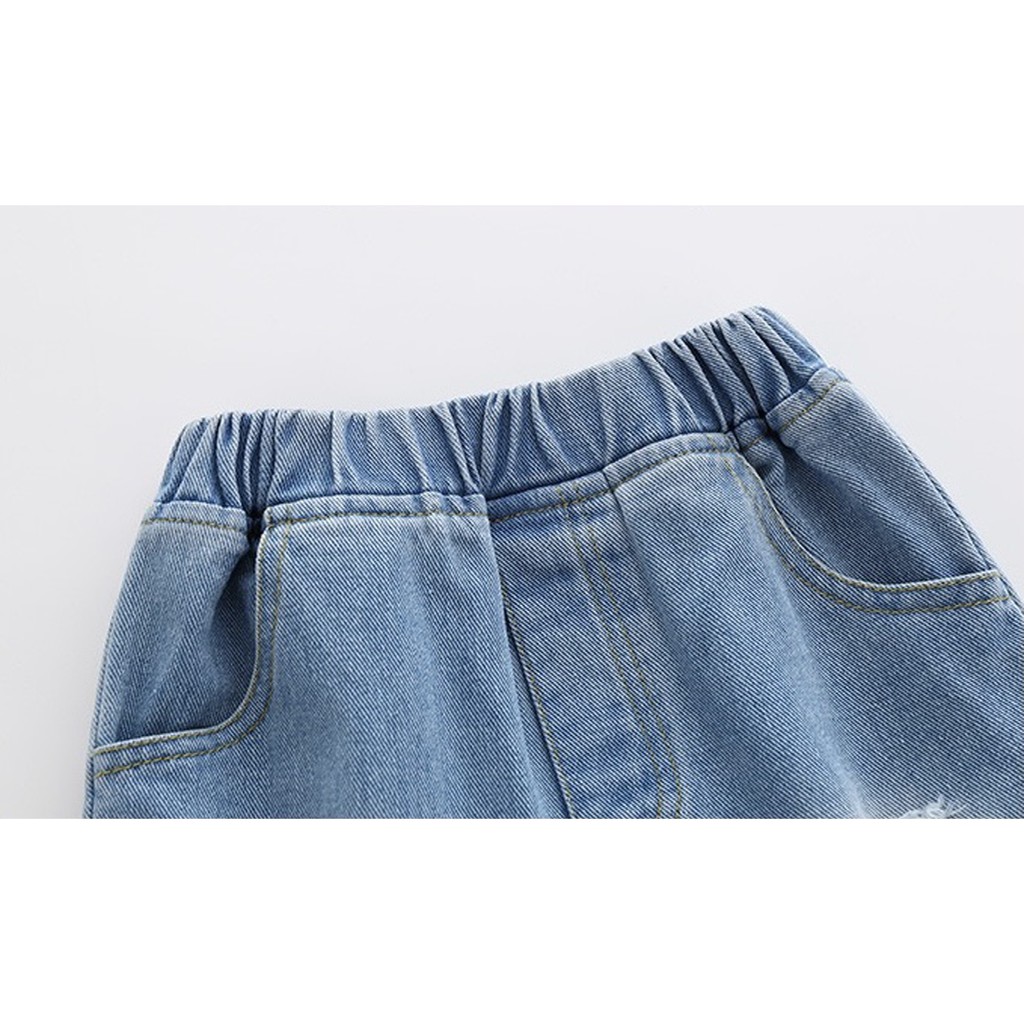 Quần Short Jean cho bé Wellkids quần bò chất mềm cho bé (KZ3205)