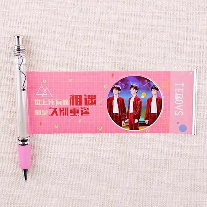 Bút kéo TFboys Tuấn Khải Vương Nguyên Thiên Tỷ đồ dùng học tập,bút viết kéo hình idol Hàn Quốc dễ thương