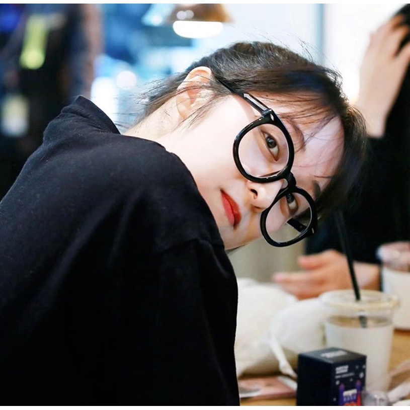 (KIQI-FASHION) COD Mắt Kính Gọng Tròn Lớn Thời Trang Hàn Quốc Cổ Điển Cho Nam Nữ