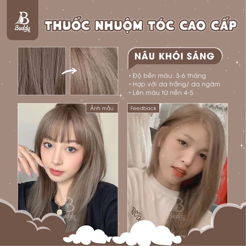THUỐC NHUỘM TÓC MÀU VÀNG SÁNG KHÓI