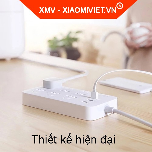 Ổ cắm điện Xiaomi đa năng 3 cổng USB + 3 hoặc 6 ổ điện - Hàng chính hãng