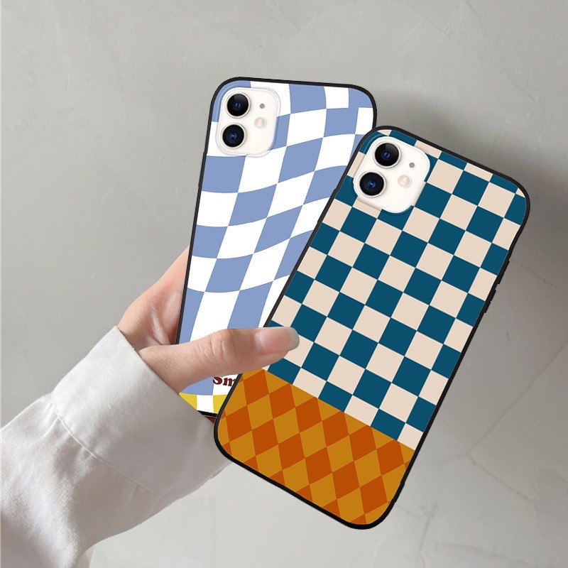 Ốp Iphone In Hình Caro Màu Sắc Bảo Vệ Camera 7,8plus,x,xs,xsmax,11,11promax,12,12promax,13,13promax