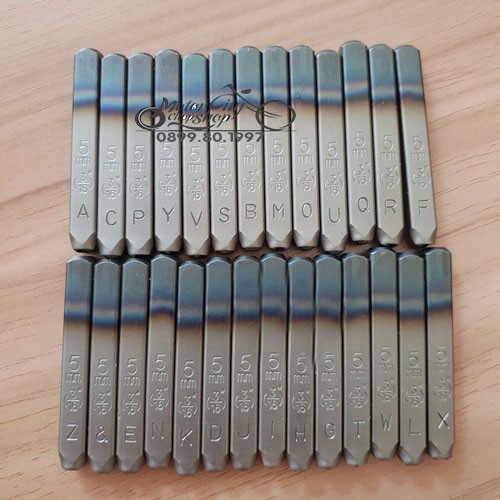 Bộ Đục Chữ Và Số 5mm - Xuôi