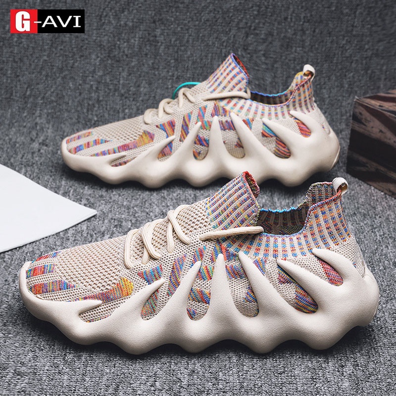 Giày sneaker thể thao nam chất vải dệt kiểu dáng cực ngầu, độc lạ, phong các cá tính mã 444