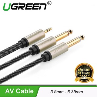 Dây âm thanh 3.5mm ra 2 đầu 6.5mm mạ vàng 24k UGREEN AV126