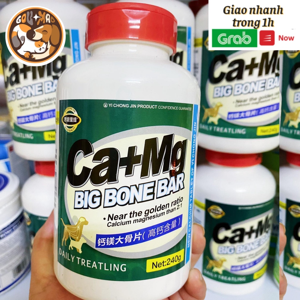 Viên Nhai Giúp Bổ Sung canxi + magie cho chó mèo Ca+Mg Hộp 255 viên - GouMaO