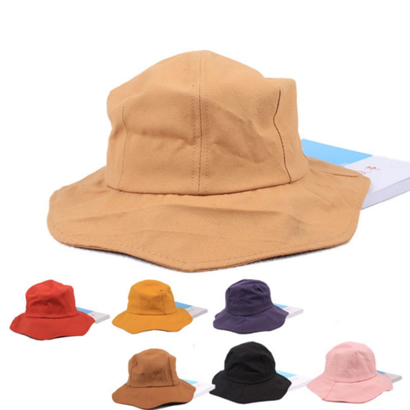 Nón Bucket màu trơn thiết kế đơn giản thanh lịch