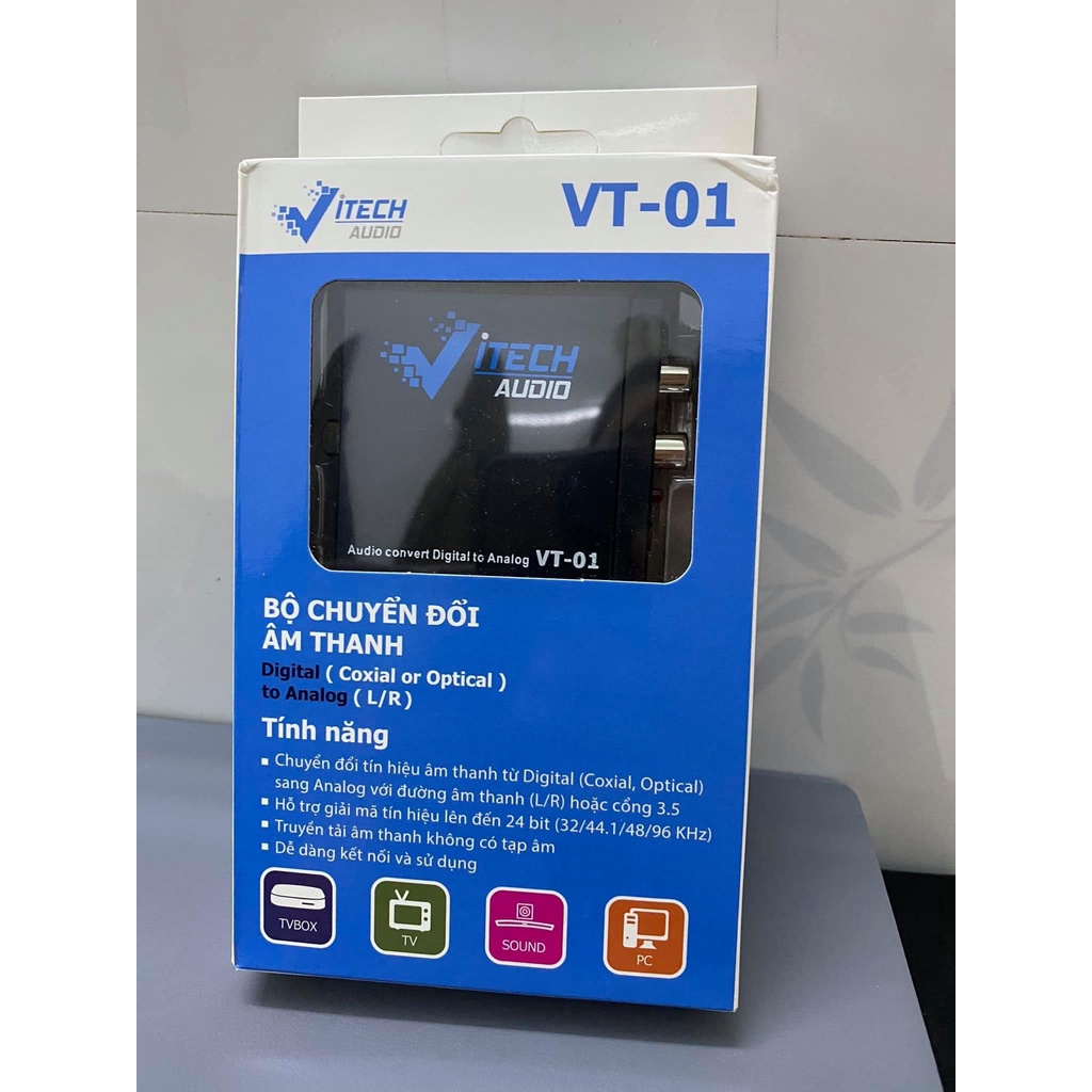 Chuyển Quang Viteck (optical) VT01- co tặng kèm Dây quang