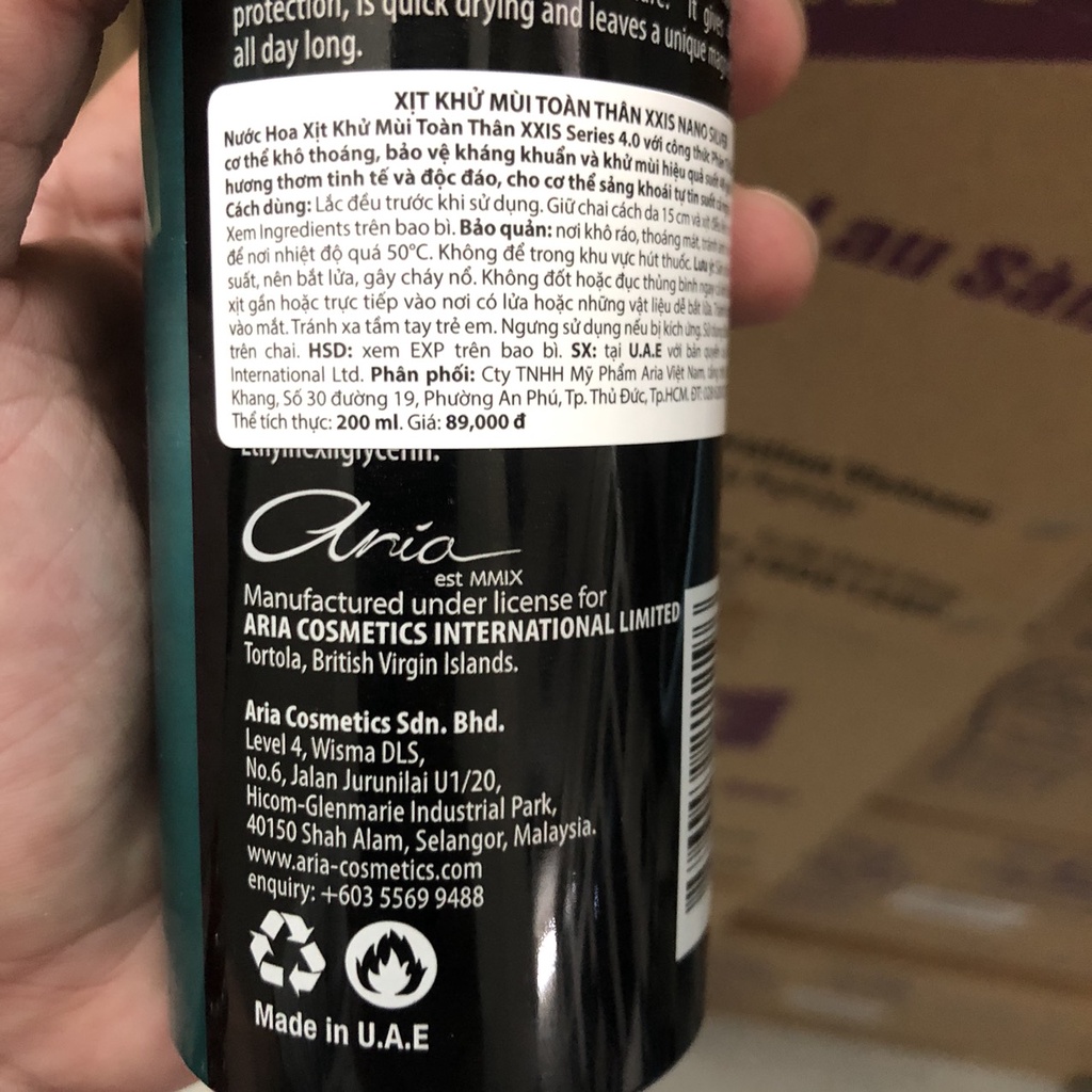 Nước Hoa Xịt Khử Mùi Toàn Thân XXIS 200ml