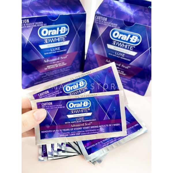 MIẾNG DÁN TRẮNG RĂNG ORAL-B 3D WHITE