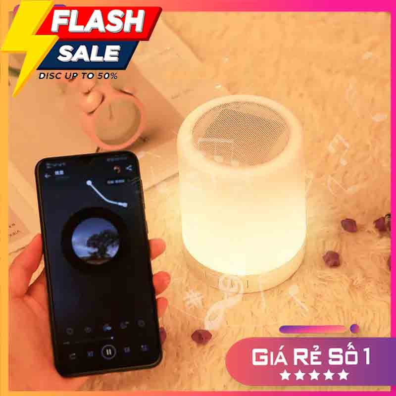 Loa di động cảm ứng tích hợp đèn ngủ, Loa Bluetooth Không Dây 2IN1 kiêm Đèn Ngủ - Đèn LED cảm ứng đổi màu!
