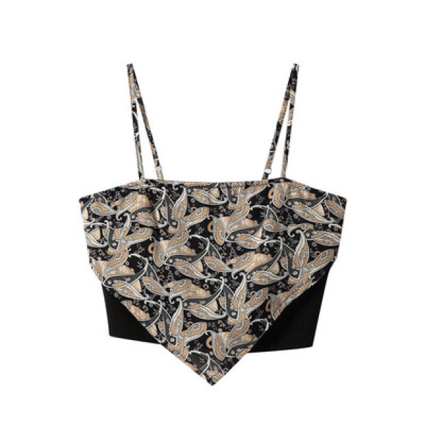 Camisole vest Korean sexy retro print women's