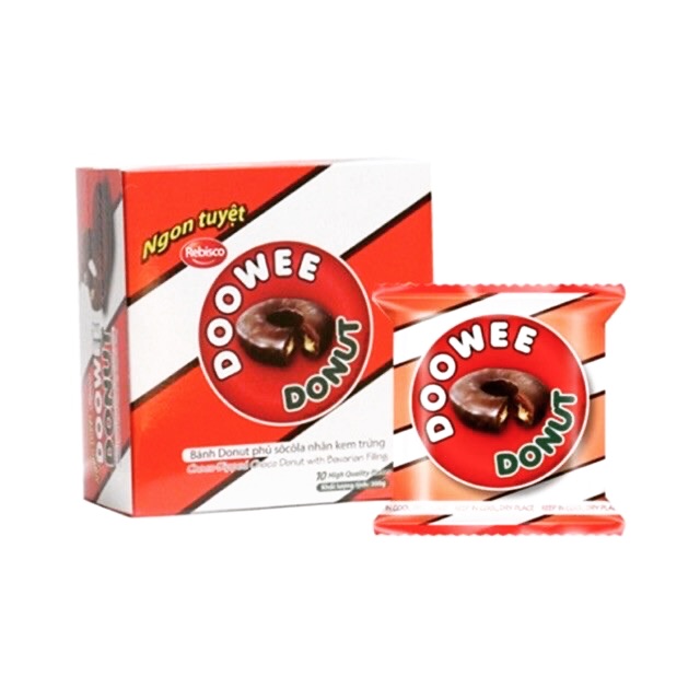 Hộp bánh Donut Doowee 10cái, 300g/hộp