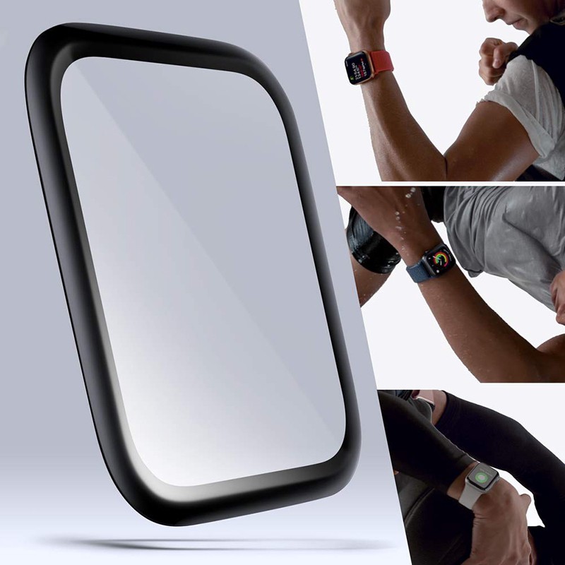 Tấm bảo vệ màn hình bằng kính cường lực của Apple Watch 38/40/42/44mm Full Cover cong 3D cho iWatch Series 1/2/3/4/5/6 SE