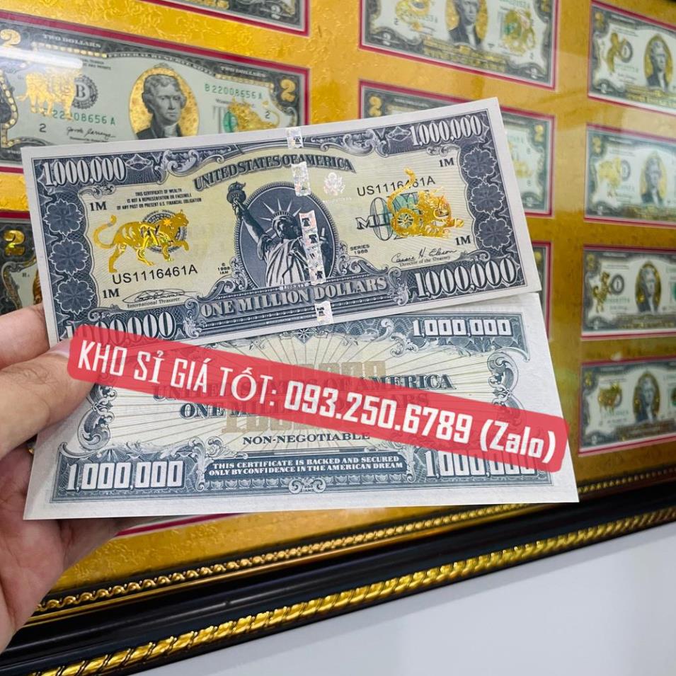 Tờ Tiền 1 Triệu Đô Hình Con Mèo - usd Kỉ Niệm Lưu Niệm, Có Bảo An