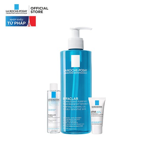 Bộ sản phẩm Gel rửa mặt làm sạch & giảm nhờn cho da dầu nhạy cảm La Roche-Posay | BigBuy360 - bigbuy360.vn