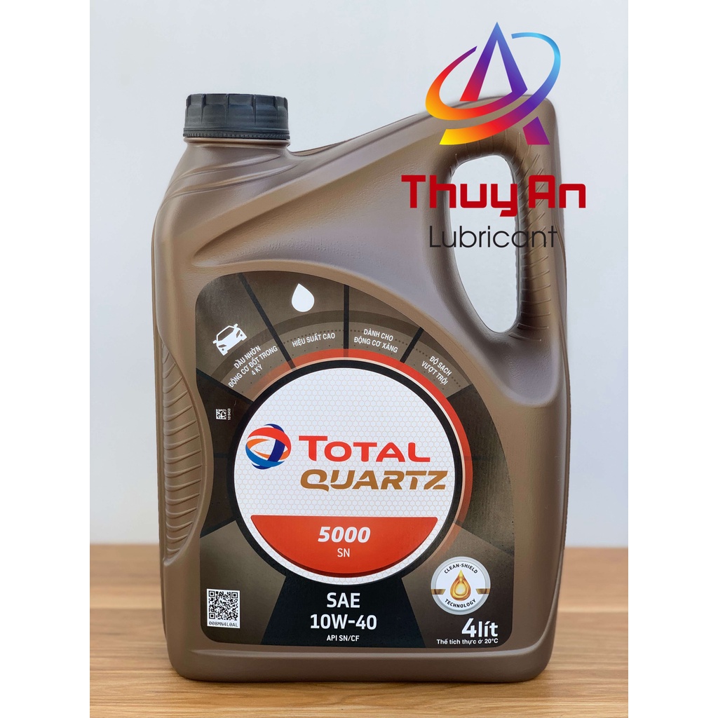 Nhớt Ôtô Cao Cấp TOTAL QUARTZ 5000 SN 10W-40 4L - Xe Vận Hành Bền Bỉ Và Duy Trì Công Suất Động Cơ