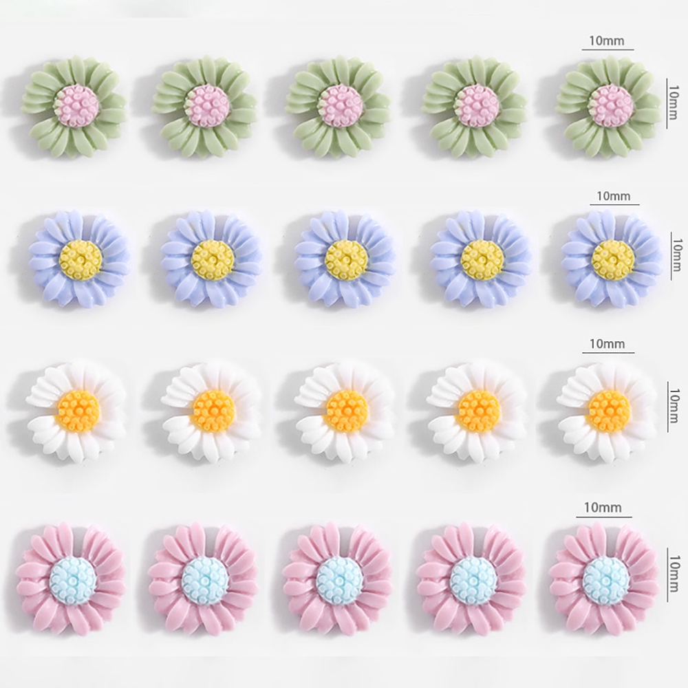 Bộ hoa nhựa resin 3D cho trang trí móng tay nghệ thuật