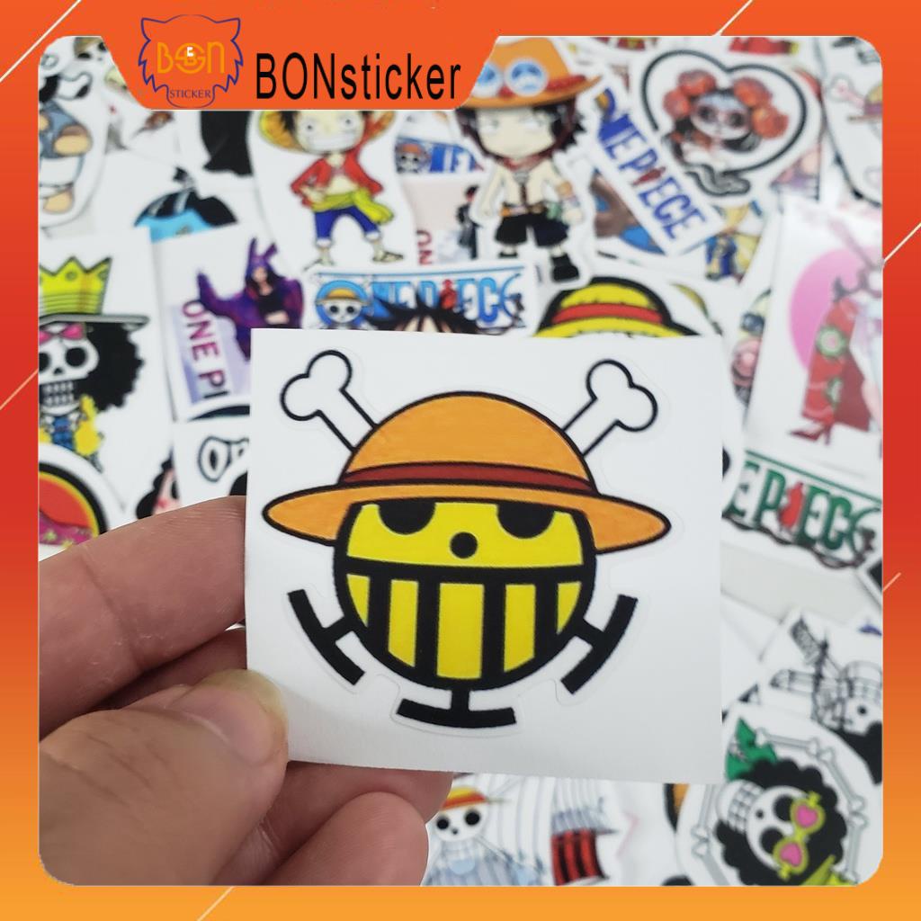 Sticker One Pice | Sticker anime dán nón bảo hiểm, Hình dán Chống Nước, Chống Bay Màu