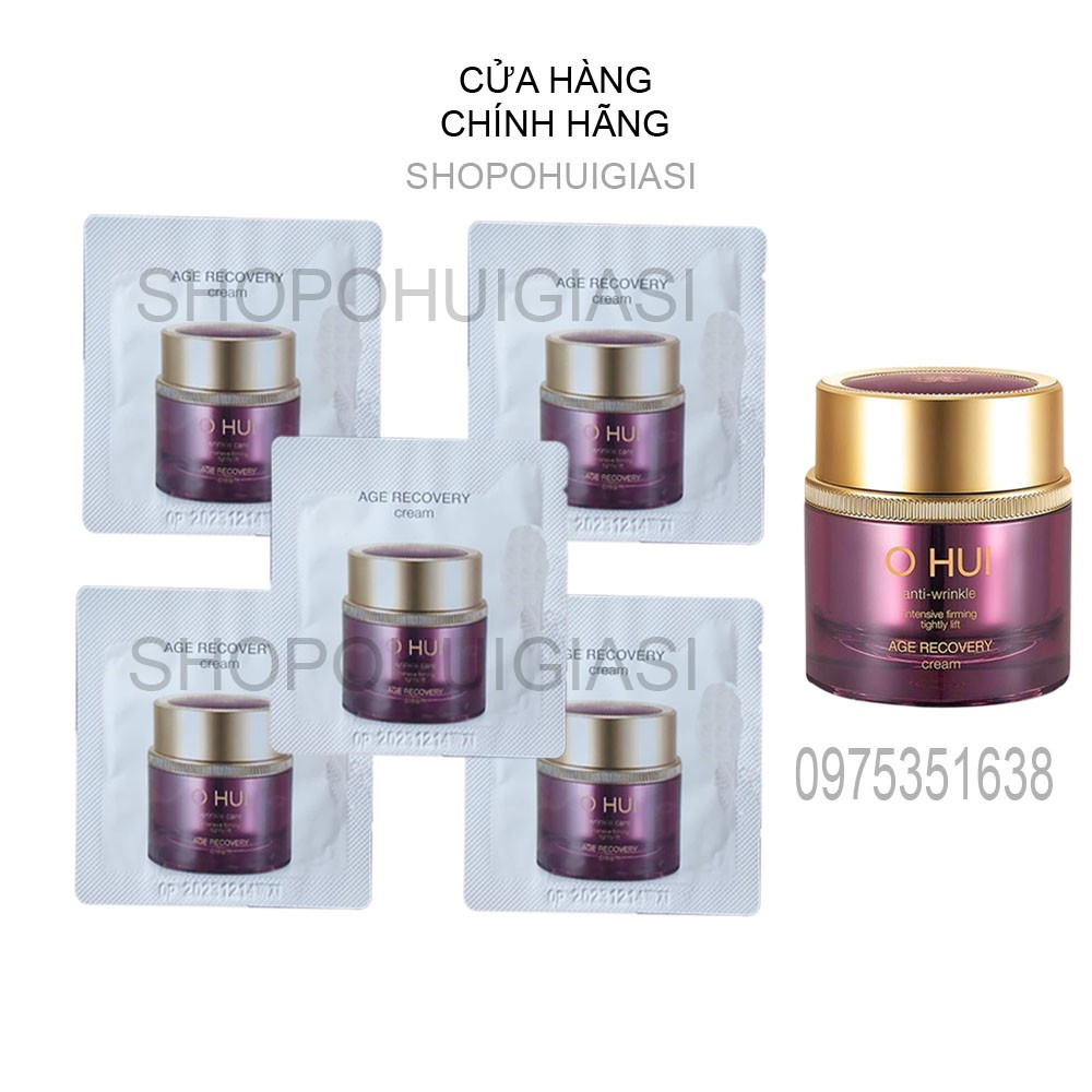 Gói Sample Kem Ohui Tím Chống Lão Hóa Giảm Nếp Nhăn Trẻ Hóa Làn Da Ohui Age Recovery Cream 1ml