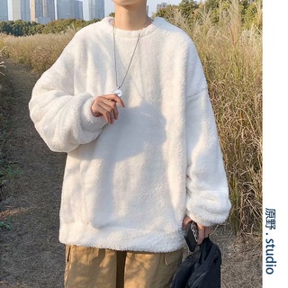 Áo Sweater Lông Cừu Dày Dặn Cổ Tròn Phong Cách Hong Kong Thời Trang Cho Nam Tf2