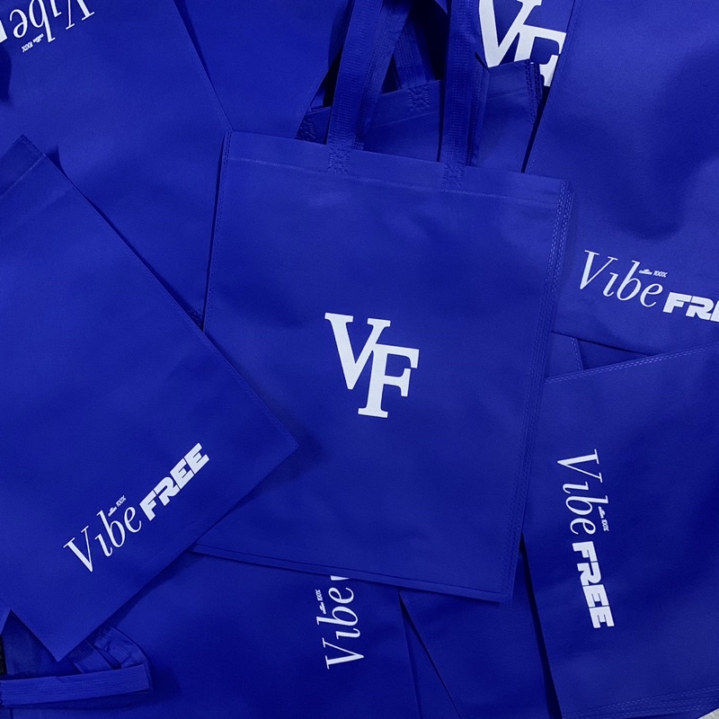 Túi Tote vải bố dày dặn VIBE FREE 2 mặt in cực đẹp
