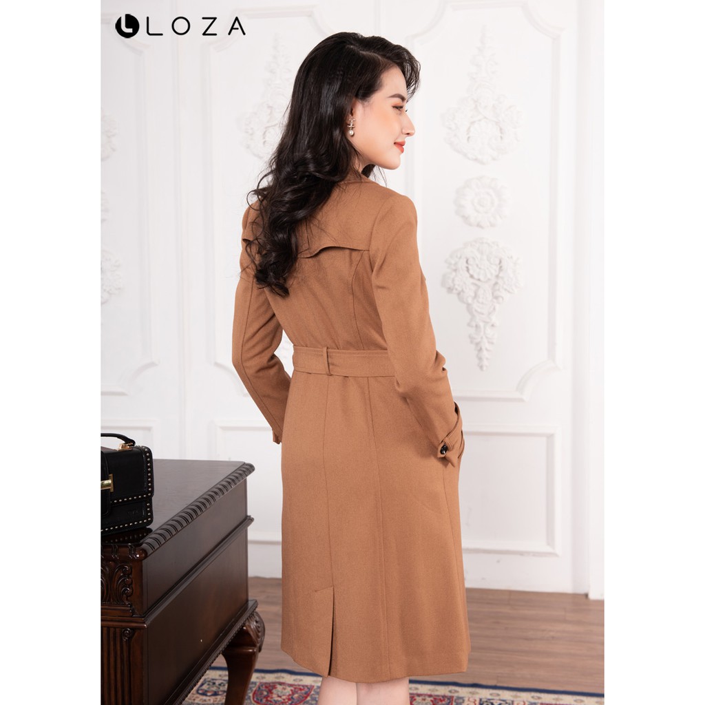 [Mã FASHIONMALLT4 giảm 15% đơn 150k] Áo trend coat dáng dài-LOZA LK11006