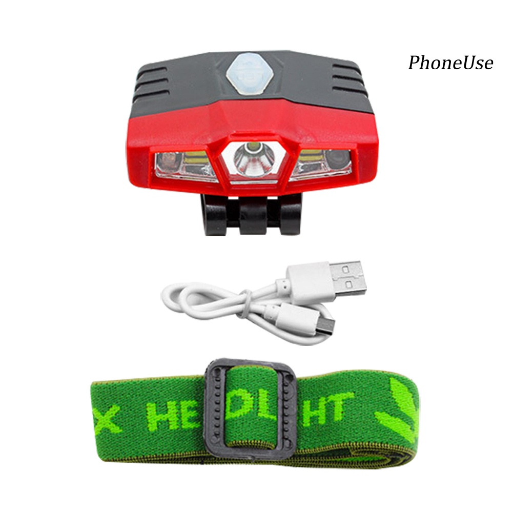 Đèn LED COB kẹp mũ cảm biến có thể sạc lại USB dành cho câu cá ngoài trời ban đêm