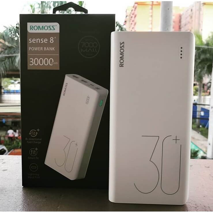 Sạc Dự Phòng Romoss Sense 8 Plus 30000Mah Qc3.0 3 Cổng Sạc - Bh 1 Năm  - chuyensiphukien1