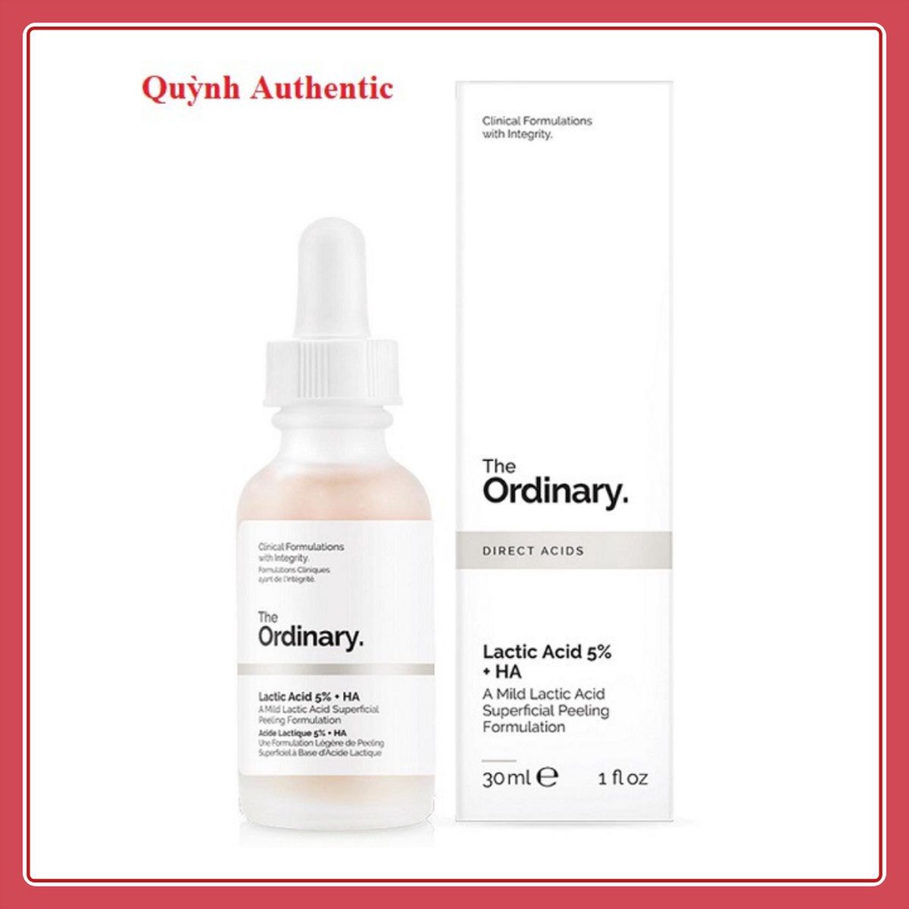 Serum Lactic Acid + HA 2% - The OrdinaryLactic 10% [Có Bill]
