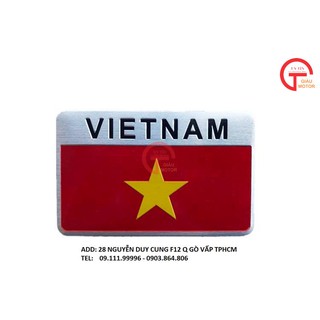 TEM NHÔM HÌNH LÁ CỜ VIỆT NAM
