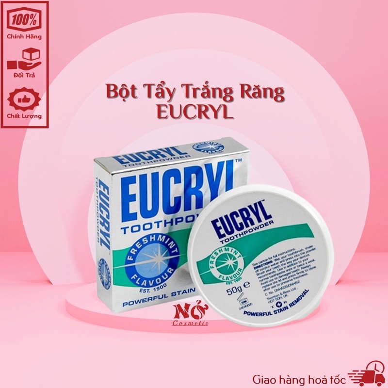 Bột Trắng Răng Eucryl Giúp Răng Trắng Sáng Anh Quốc Bột Tẩy Trắng Răng