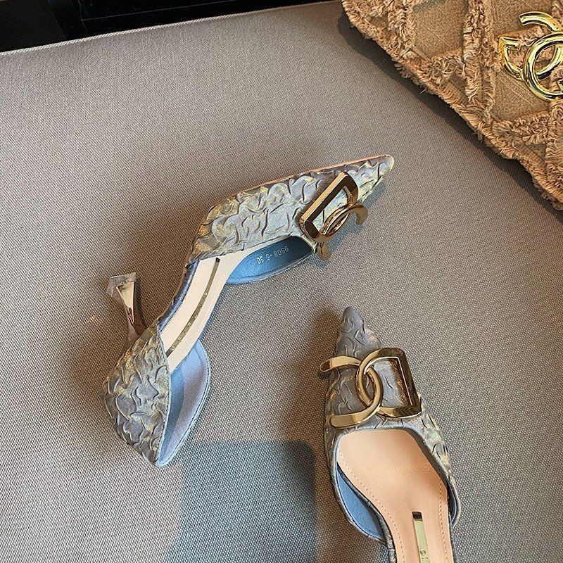 Giày Cao Gót Mũi Nhọn Phong Cách Pháp Quyến Rũ Cho Nữ