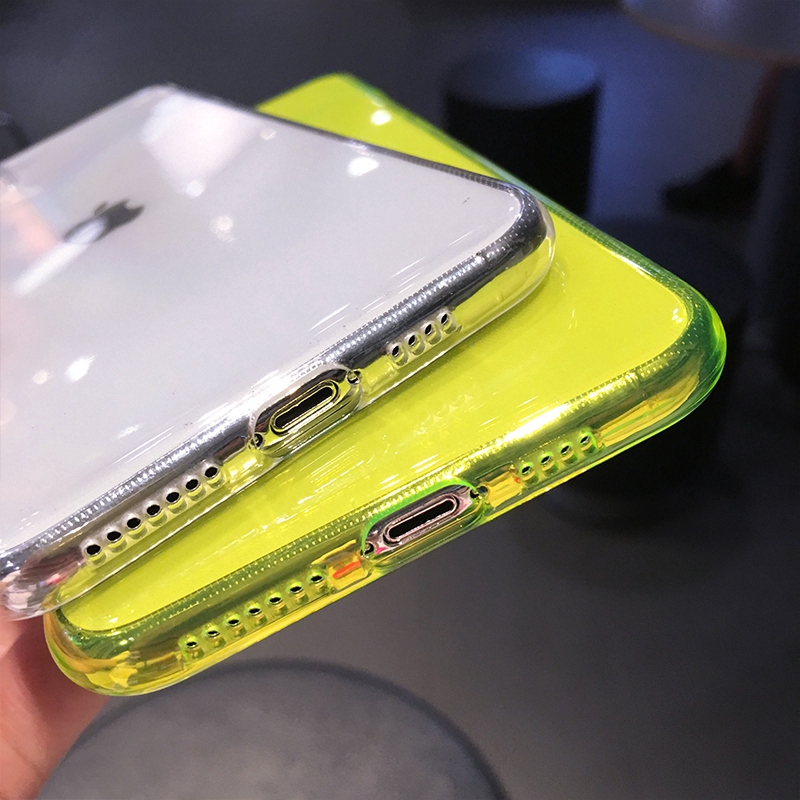 Ốp điện thoại dạ quang nhiều màu chống trượt chống nước bằng tpu cho IPhone 6 6S 7 8 Plus XS Max XR 11 Pro Max SE2020
