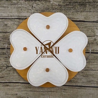 Khay mứt sứ trắng cao cấp