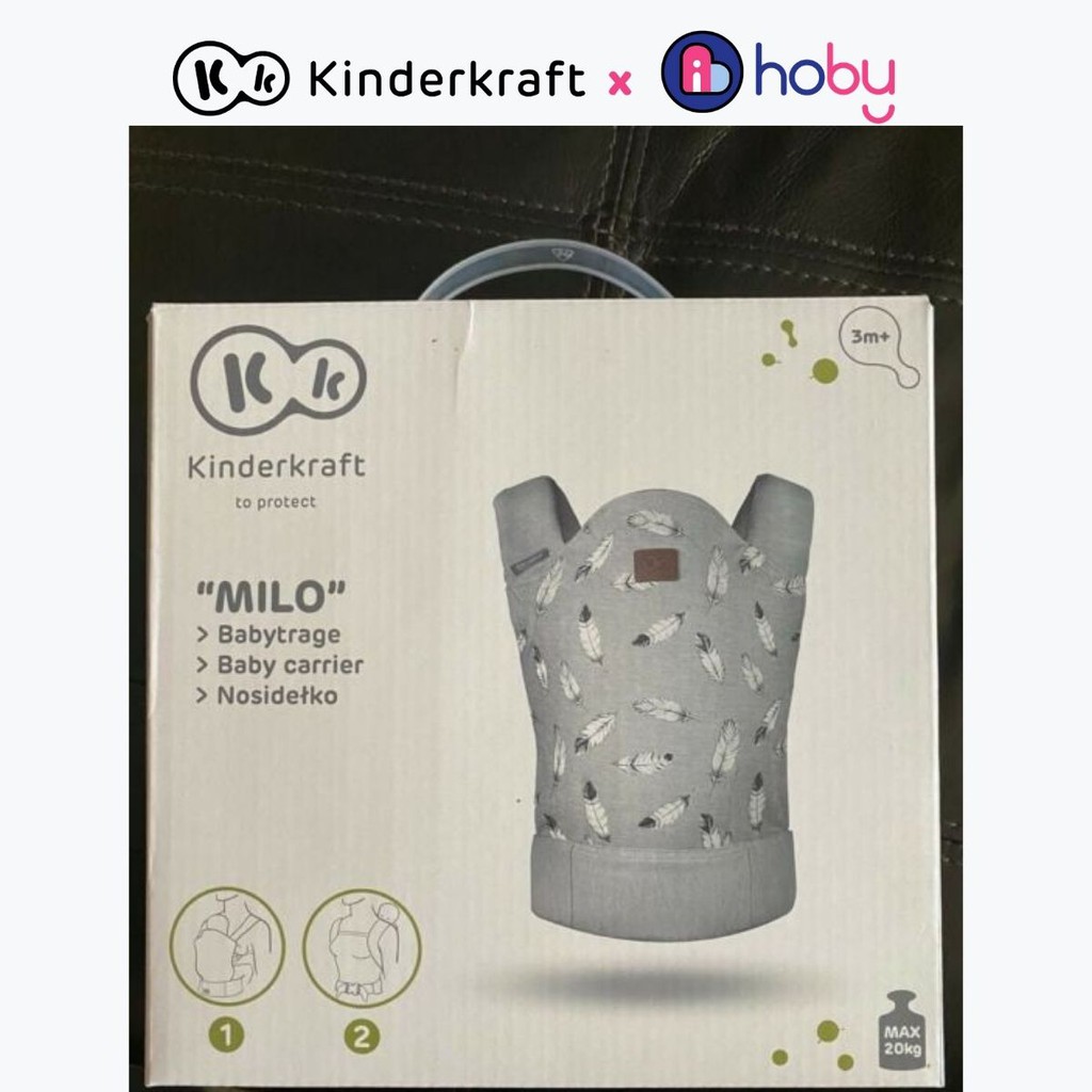 Địu trẻ sơ sinh cao cấp Kinderkraft nhập khẩu Đức -Địu em bé sling vải cotton cho trẻ từ 3 tháng, an toàn, chịu lực 20kg