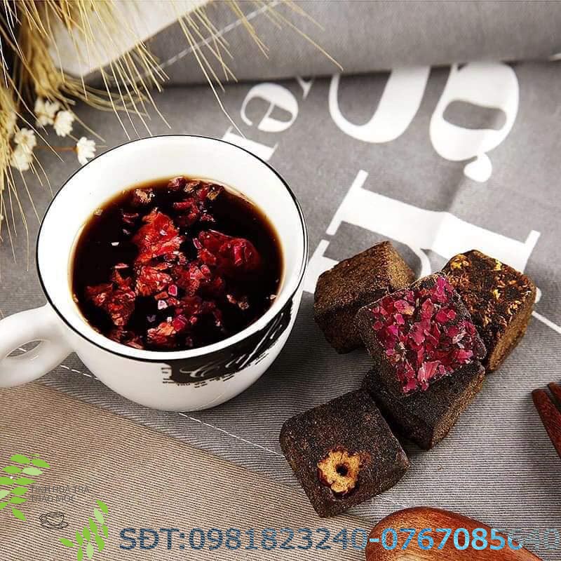 (ảnh thật + video)  Đường Nâu hoa viên Vân nam combo 10 viên