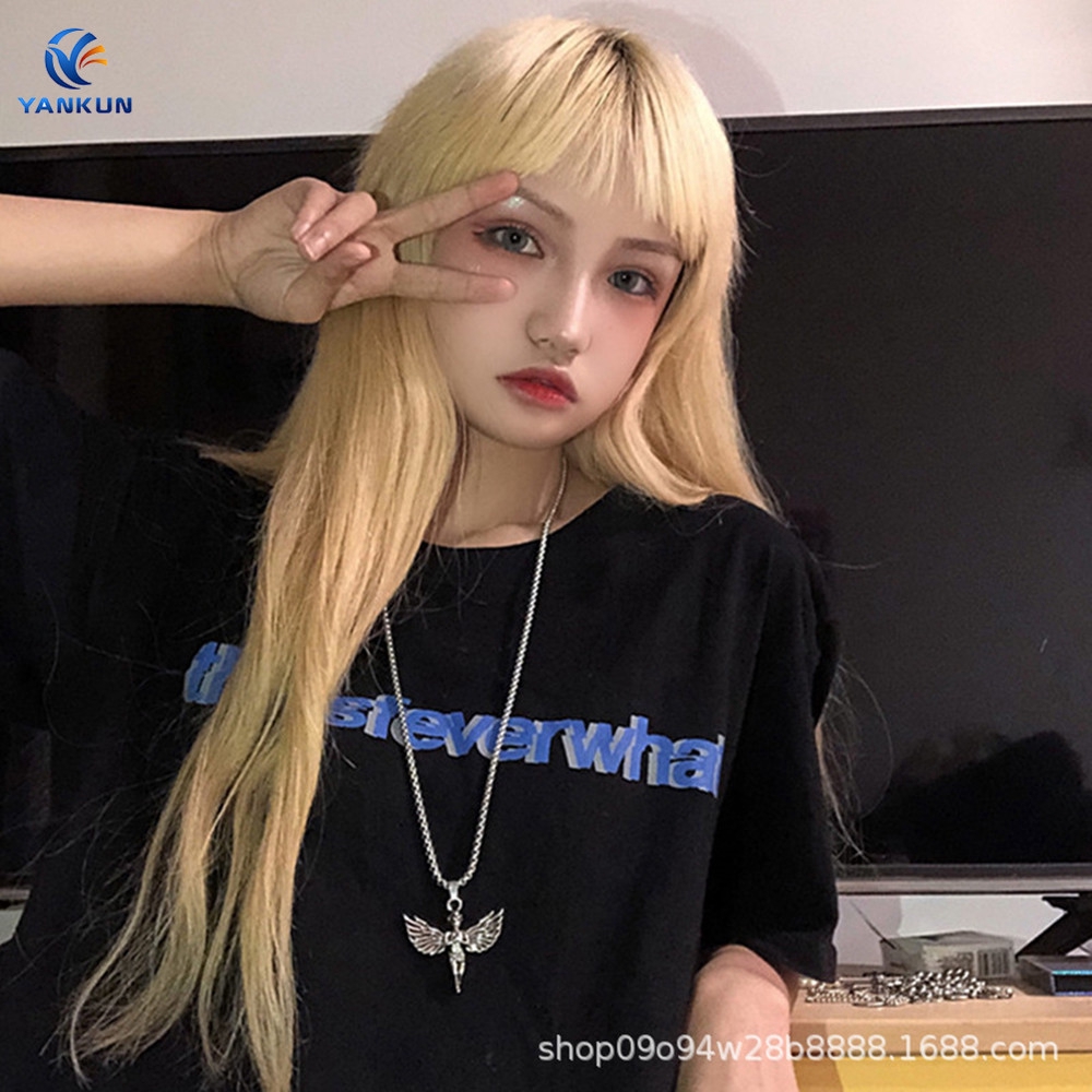 Dây chuyền hợp kim hình thiên thần có cánh phong cách hip hop dành cho nam và nữ