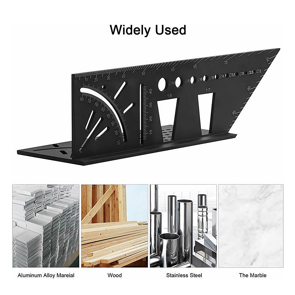 Thước Đo Góc 3D 45 + 90 Độ Hình Chữ T Chuyên Dụng Cho Làm Mộc